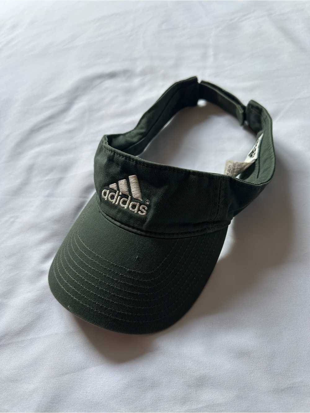 adidas Dark Green Visor Cap with White Logo
